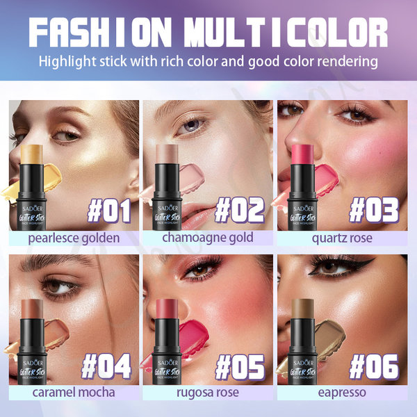 Sadoer Glitter Eyeshadow Stick - Imagen 5